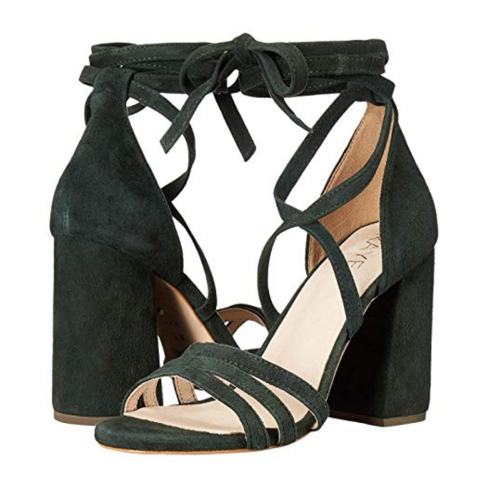 RAYE Birdie Juniper Lace Up Sandal Heel Size 6
